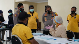 Polresta Sidoarjo Bantu Donor Darah Plasma Convalesen