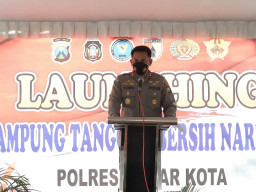 Hilangkan Image Negatif, Kapolres Blitar Kota Launching Kampung Tangguh Bersih Narkoba