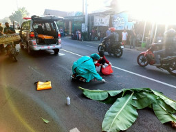 Motor Selip, Lansia di Mojokerto Tewas