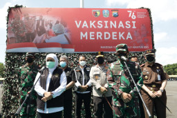 Forkopimda Jatim Cek Vaksinasi Merdeka di Kodam V Brawijaya, Percepatan Herd Immunity