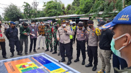 Simulasi Pam Nataru Polrestabes Surabaya untuk Memastikan Kota Surabaya Aman dan Sehat