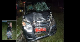 Sopir Mabuk, Mobil Berplat Merah Tabrak Pemotor