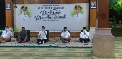 Genap 1 Tahun Pimpin Daerah Kabupaten Blitar, Bupati dan Wakil Bupati Blitar Gelar Doa Bersama