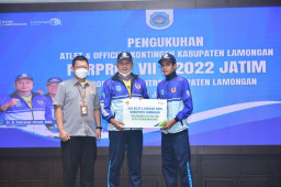 Atlet dan Official Porprov Lamongan Diberangkatkan, Dibekali BPJS Ketenagakerjaan