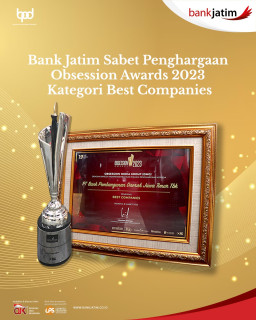 Beri Sumbangaih Besar Pada Negara, Bank Jatim Sabet Penghargaan Obsession Awards 2023