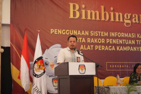 Pemasangan Titik Lokasi APK Mulai di Giatkan KPU Jatim Bersama Stakeholder