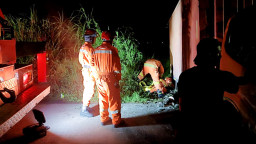 Gagal Putar Balik, Truk Bermuatan Mie Instan Terperosok ke dalam Lumpur di Sumberejo Surabaya