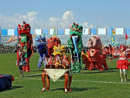 Diawali Penampilan Barongsai dan Paralayang, Liga Santri di Lamongan Digulirkan