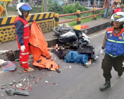 Kakek Asal Malang Tewas Terlindas Truk di By Pass Mojokerto