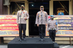 Sertijab Kapolres Lama ke Kapolres Baru Polres Lumajang