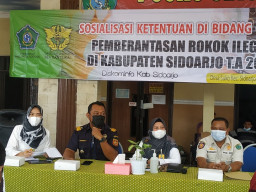 Pemkab Sidoarjo Gencarkan Sosialisasi Gempur Rokok Bercukai Ilegal