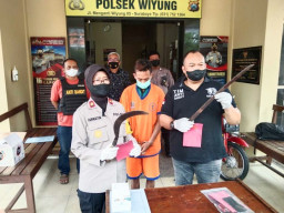 Begal Bersajam Diamankan Polsek Wiyung