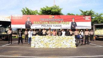 Polres Tuban Gelontorkan 2.000 Paket Bantuan