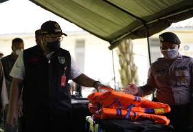 Bupati Kediri Lakukan Apel Gelar Pasukan Antisipasi  Peningkatan Bencana Alam