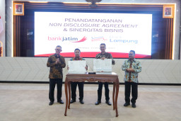 Bank Jatim Teken NDA dan PKS Sinergitas Bisnis dengan Bank Lampung