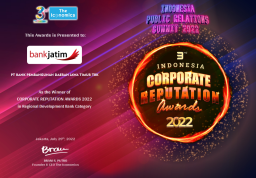 Raih Penghargaan Corporate Reputation Awards 2022, Bank Jatim Makin Kompetitif di Era Digital
