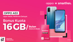 Bonus 384 GB di Paket Bundling Terbaru Oppo A53