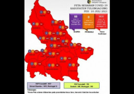 Seluruh Kecamatan di Tulungagung Berzona Merah