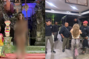 Viral! Bule Perempuan Tiba-Tiba Bugil Saat Pementasan Tari Bali, Kini Dibawa ke RSJ Bangli