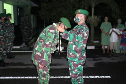 Batalyon Infanteri 527/BY  Sambut Kembalinya Anggota Satgaster Papua