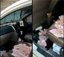 Mobil Paslon Berisi Ceceran Uang, Pelaku Ngaku Cuma Iseng