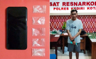 Pengedar Narkoba di Kediri Diamankan saat Hendak Transaksi