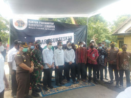 Bupati, Kepala BPN dan Kapolres Lumajang Adakan Giat Geser Patok