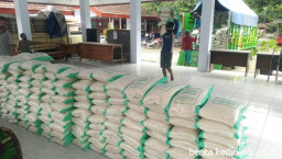 58 Ton Beras Untuk Warga Kecamatan Plosoklaten Kabupaten Kediri