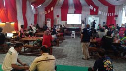 Pendukung MAJU Gelar Semarak Nobar Debat Publik