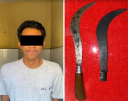 Polsek Semampir Tangkap 2 Pemuda Pembawa Celurit