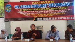 Cetak Wirausahawan Baru, Disnaker Nganjuk Gelar Pelatihan Menjahit