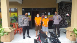 Pasutri asal Surabaya Curi Motor di Gresik