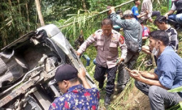 Gara-Gara Google Maps, 1 Unit Elf Berisi 21 Wisatawan Masuk Jurang