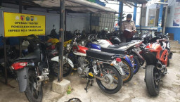 Polisi Amankan Puluhan Motor Berknalpot Brong