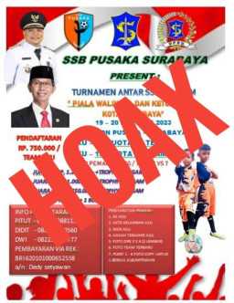 Poster Turnamen Sepak Bola Antar-SSB Dipastikan Hoaks