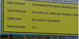 Proyek Plengsengan Selesai Seminggu lagi, Papan Informasi Baru Dipasang