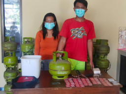 Pasutri Kompak Curi 50 Tabung Elpiji