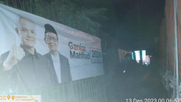 70 Spanduk Ganjar-Mahfud di Banten, Lenyap Dinihari