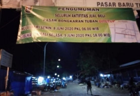 Pasar Bongkaran Tuban Ditutup Sementara