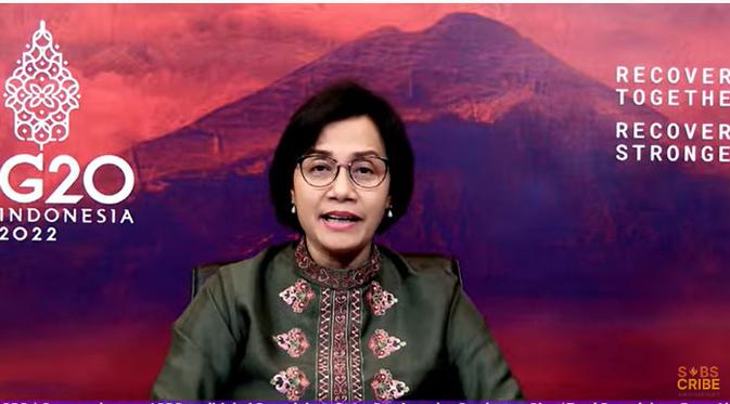 Menteri Keuangan Sri Mulyani Indrawati saat  acara Persiapan Keberangkatan Penerima Beasiswa LPDP Angkatan 193-194 di Jakarta, Selasa (4/10/2022).