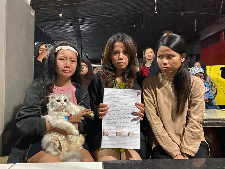 Tiga remaja wanita yang cecoki minuma keras ke seekor kucing minta maaf. SP/ PDG