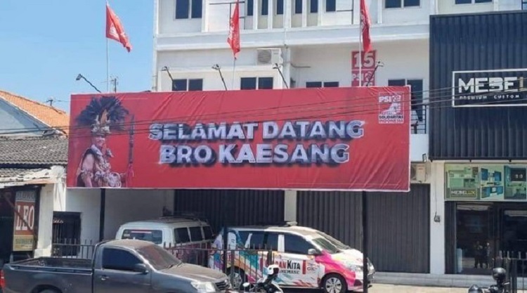 PSI Solo pasang spanduk bergambar Kaesang. SP/ SBY