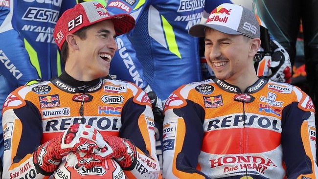 Marc Marquez dan Jorge Lorenzo. Foto: AFP.