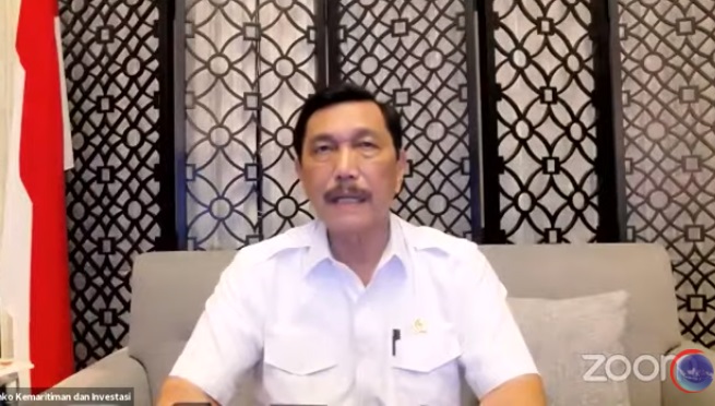 Menteri Koordinator Kemaritiman dan Investasi (Marinvest) Luhut Pandjaitan dalam jumpa pers virtual, Senin (13/9/2021) malam. SP/Screenshot Youtube Kemenko Bidang Kemaritiman dan Investasi RI