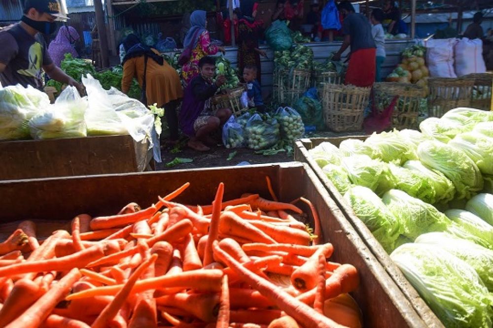 Salah satu lapak pedagang di Pasar Keputran