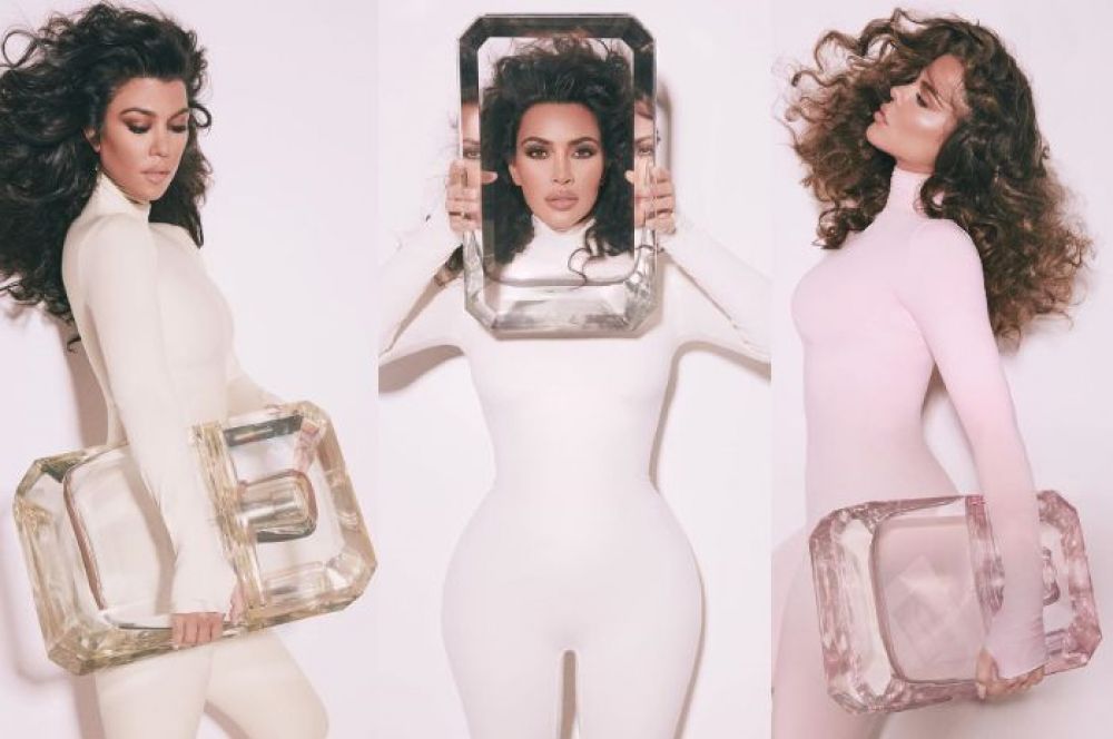 Kim Kardashian saat peluncuran produk parfum terbaru