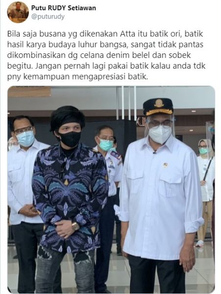 Atta Halilintar saat bertemu dengan Menteri Perhubungan Budi Karya Sumadi di Bandara Soekarno Hatta, Senin (7/9/2020). SP