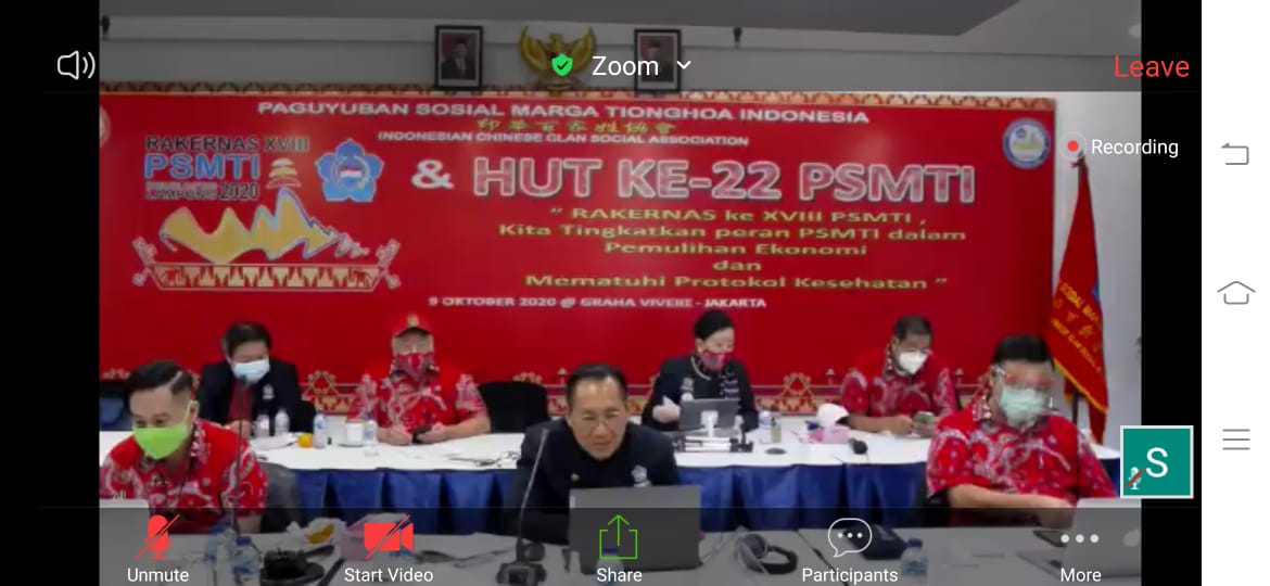 Rapat kerja nasional ke 18 Paguyuban sosial marga tionghoa indonesia di Gedung wisma chandra bandar lampung. SP/ Sun