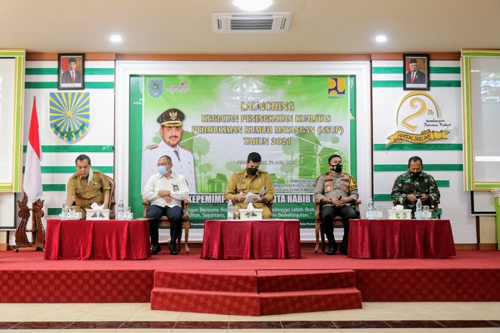 Tampak Acara Launching Peningkatan Kualitas Permukiman. SP/KURNIAWAN