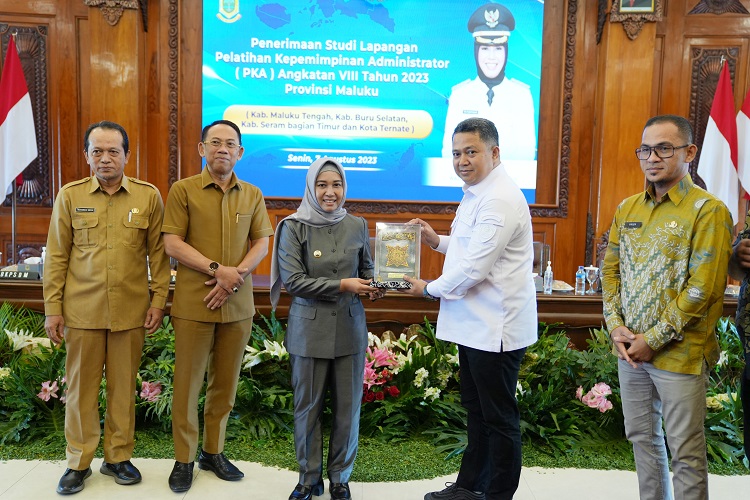 Pemkot Mojokerto menerima kunjungan studi lapangan dari peserta Pelatihan Kepemimpinan Administrator (PKA) Angkatan VIII Provinsi Maluku Tahun 2023, Senin (07/08/2023). SP/ DWI